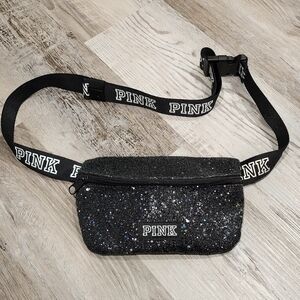 Black Glitter Fanny Pack